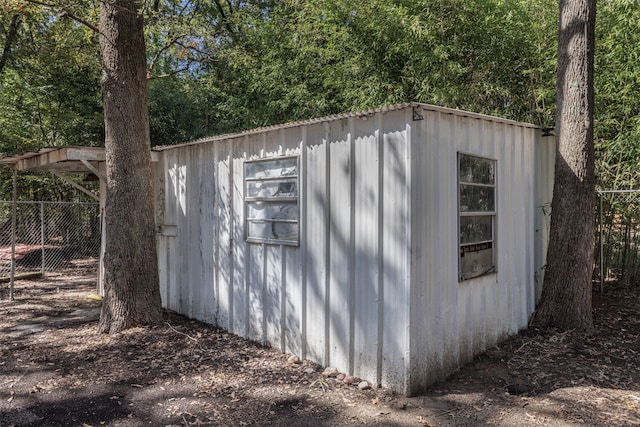 view of outdoor structure