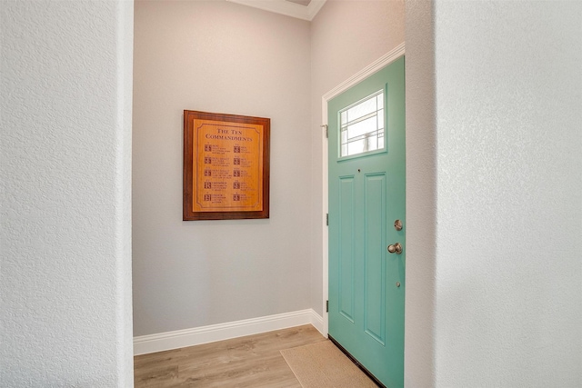 foyer featuring light hardwood / wood-style flooring