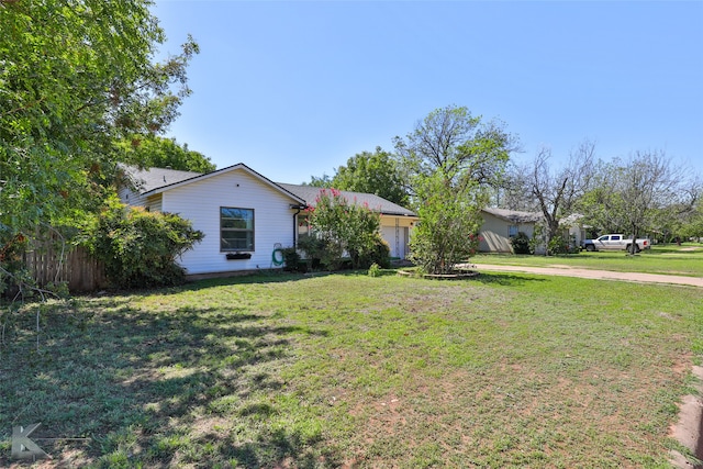 exterior space with a lawn