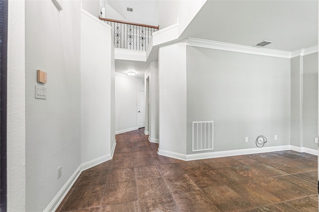 corridor with ornamental molding