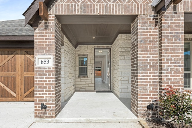 view of doorway to property