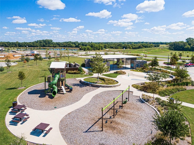 exterior space featuring a playground