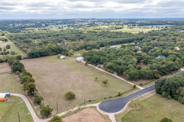 aerial view featuring a rural view