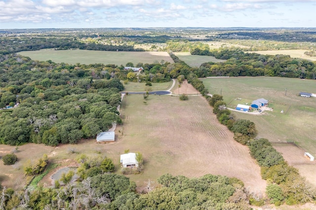 bird's eye view featuring a rural view