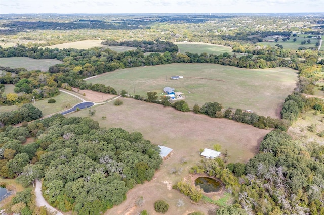 drone / aerial view featuring a rural view