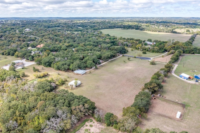 bird's eye view with a rural view