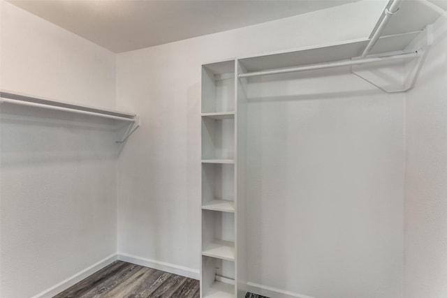spacious closet with wood finished floors