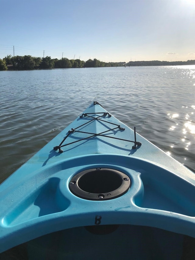 exterior space with a water view