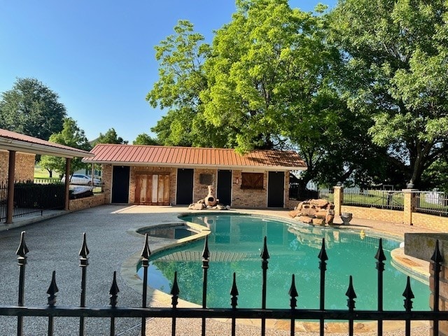 view of pool with a patio area