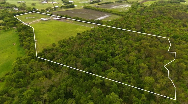 aerial view with a rural view