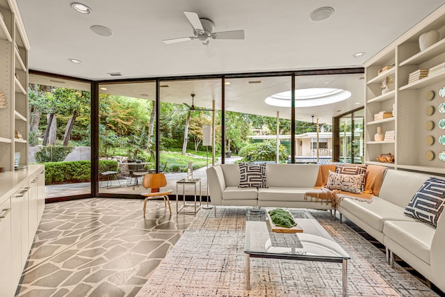 sunroom featuring visible vents