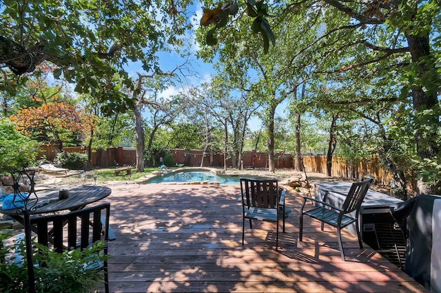 view of patio with a deck