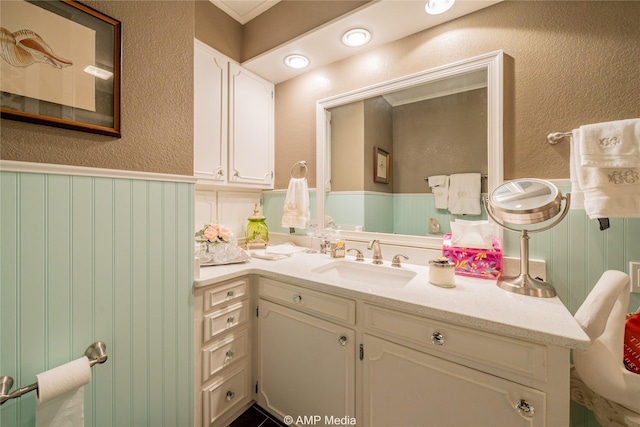 bathroom featuring vanity