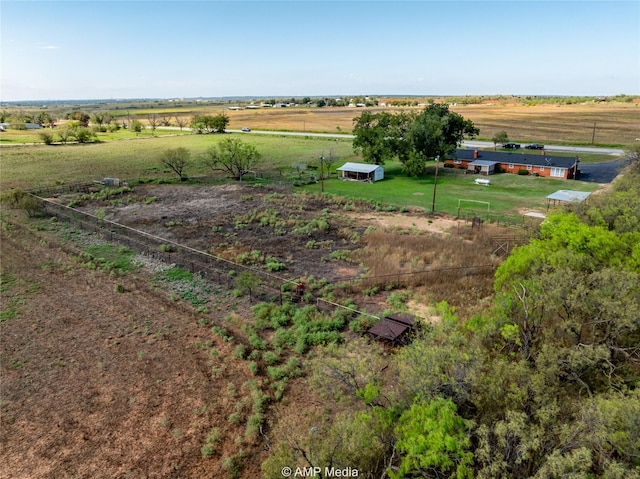 bird's eye view featuring a rural view