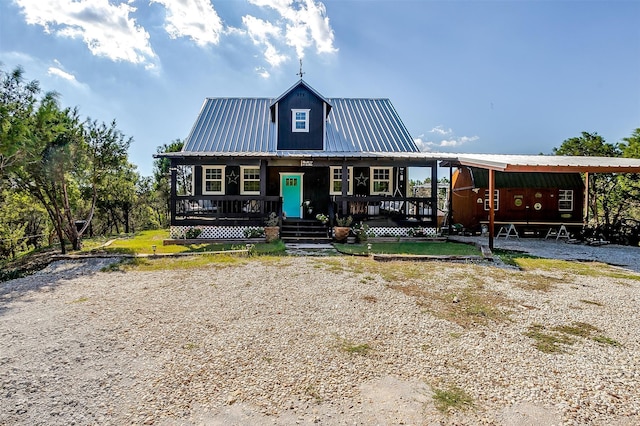 view of front of home with a porch