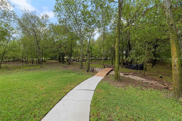 surrounding community featuring a lawn