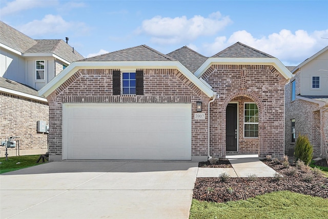 view of front property with a garage