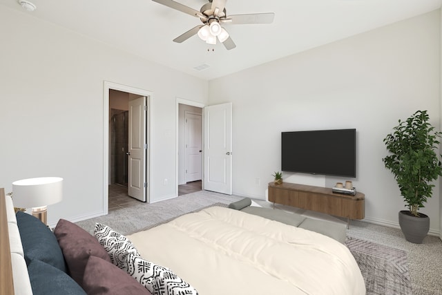3913 Sky Dr, Sherman, TX 75090 - carpeted bedroom featuring baseboards and a ceiling fan