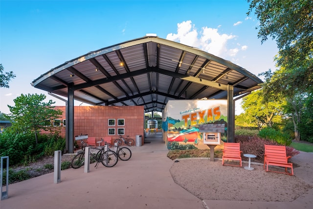 view of property's community with a gazebo