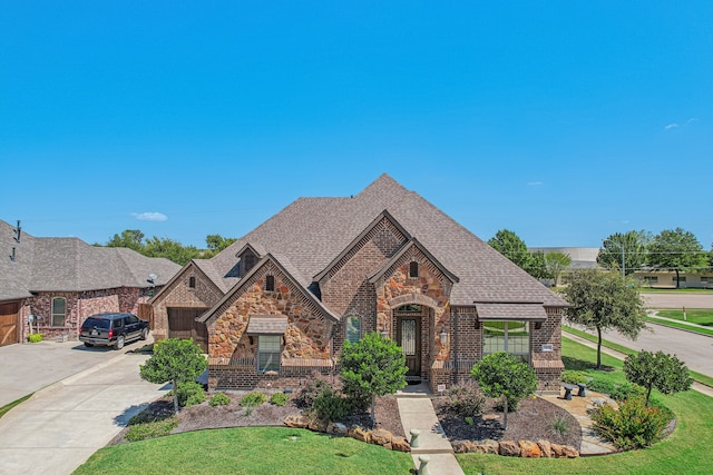 view of front of house featuring a front yard