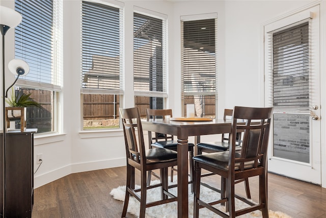 dining room featuring dark hardwood / wood-style floors