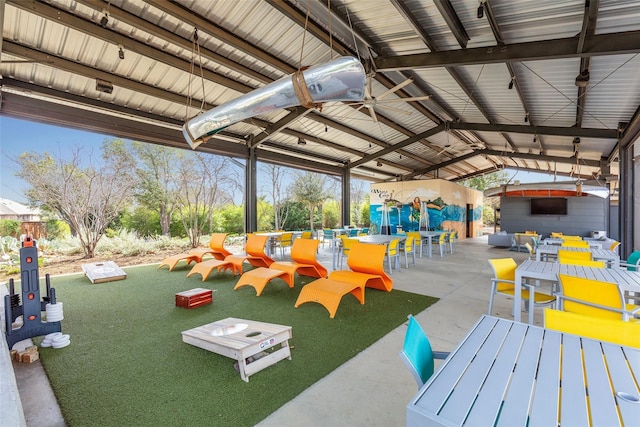 view of property's community with a gazebo and outdoor lounge area