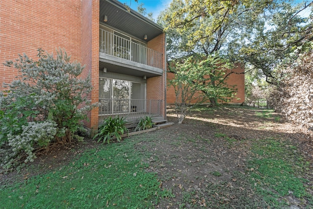 exterior space with a balcony