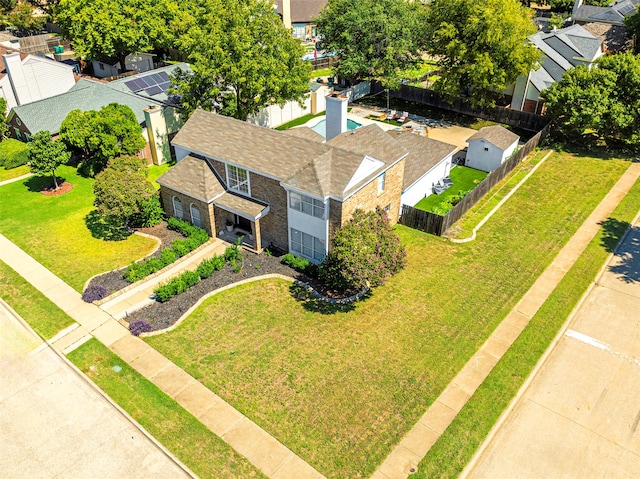 birds eye view of property