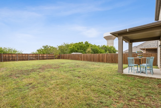 view of yard with a patio