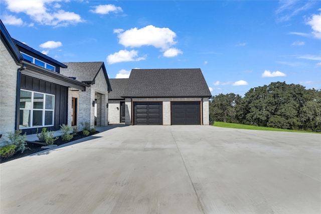 exterior space featuring a garage