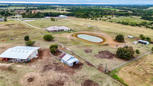 drone / aerial view featuring a rural view