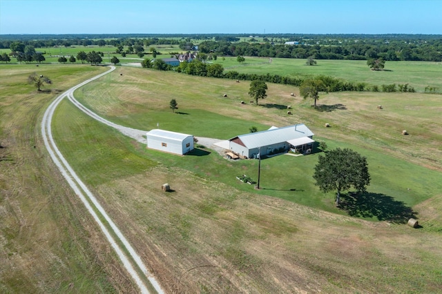 bird's eye view featuring a rural view