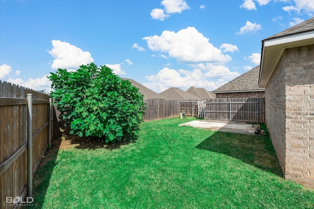 view of yard with a patio