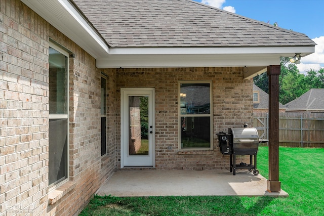 view of patio / terrace featuring grilling area