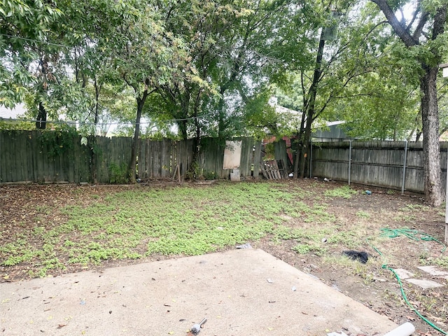 view of yard with a patio area