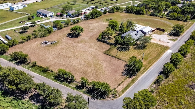 aerial view with a rural view