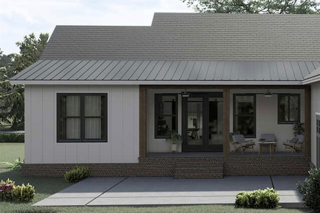 rear view of house featuring a patio area