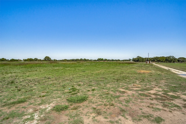 view of yard featuring a rural view