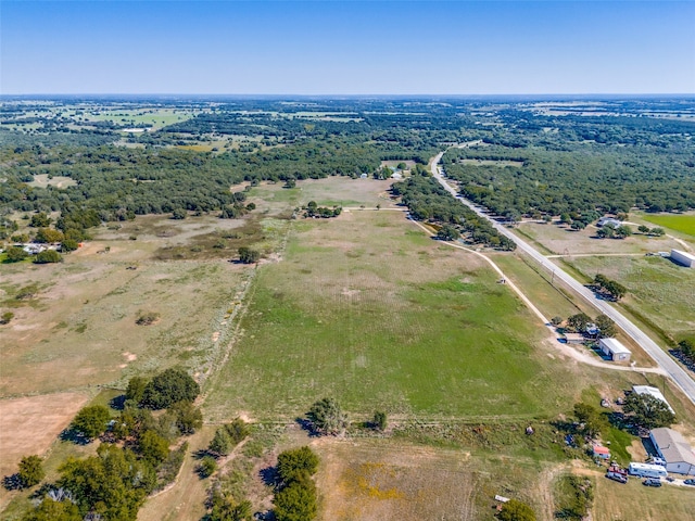 bird's eye view with a rural view