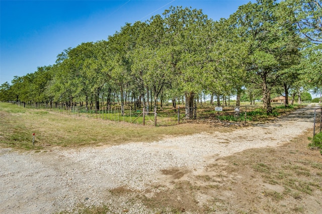 view of street featuring a rural view