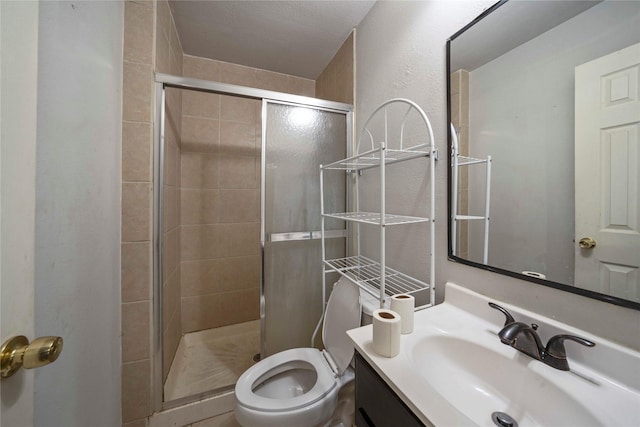 3525 Emerald Dr, Mesquite, TX 75150 - bathroom featuring vanity and a stall shower