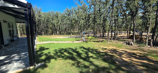 view of yard with a patio