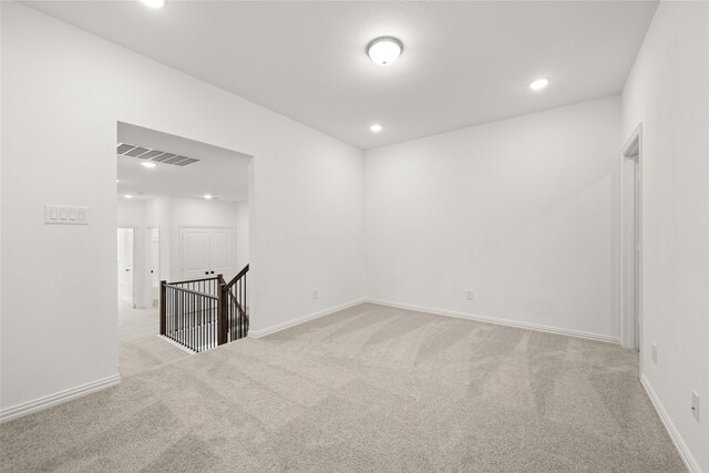 empty room with ceiling fan and dark hardwood / wood-style floors