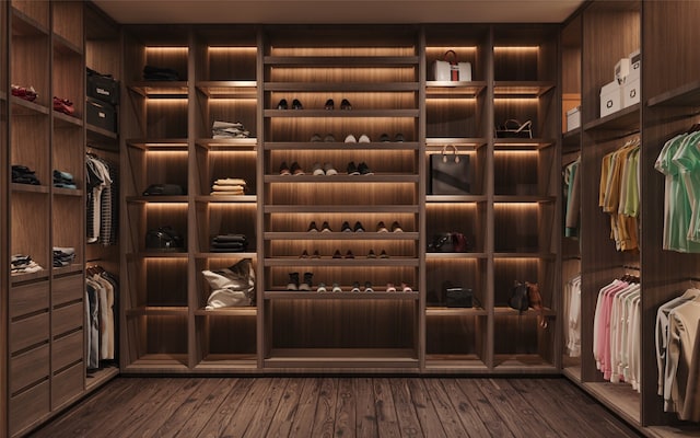 wine room featuring hardwood / wood-style floors