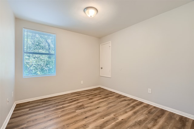 empty room featuring wood-type flooring