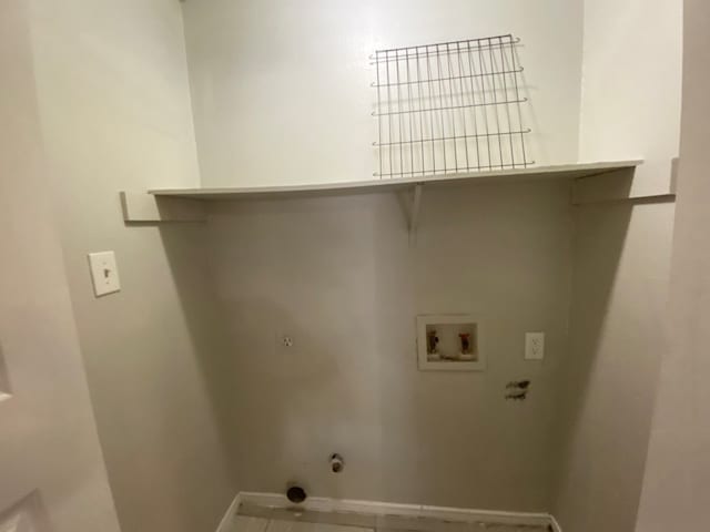 laundry room featuring hookup for a washing machine and gas dryer hookup