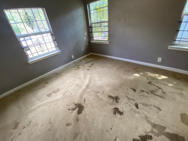 view of carpeted empty room