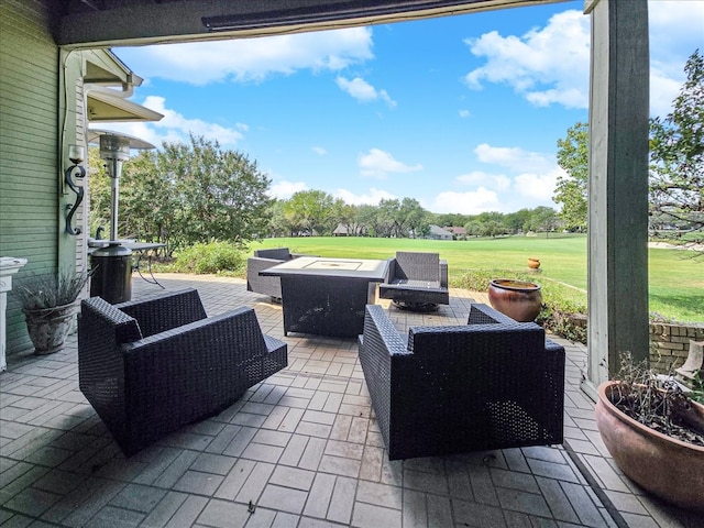 view of patio with an outdoor hangout area