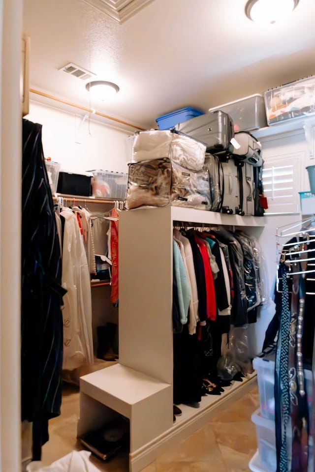 view of walk in closet