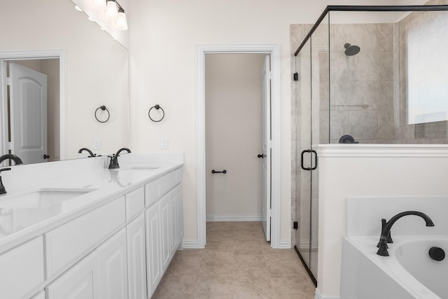 10 Louis Rd, Sherman, TX 75090 - bathroom with a stall shower, a garden tub, a sink, and double vanity